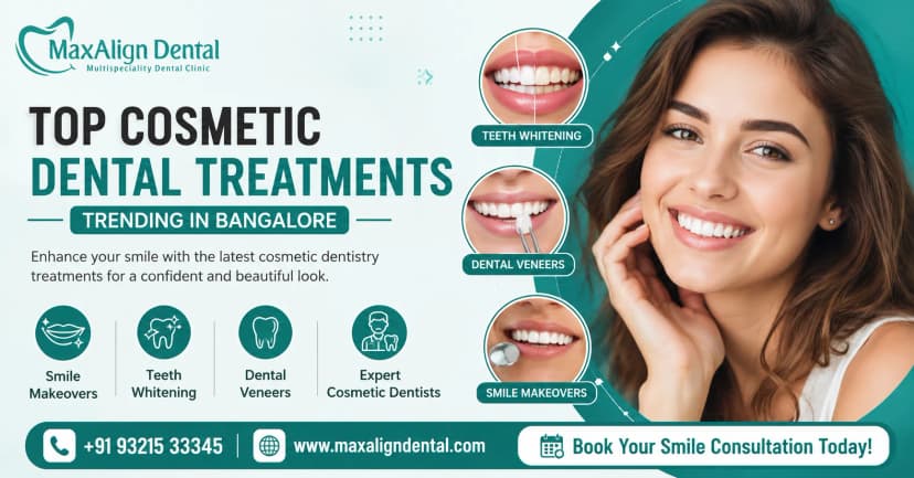 Top Cosmetic Dental Treatments Trending in Bangalore
